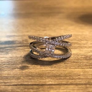 Sterling Silver Criss Cross Ring